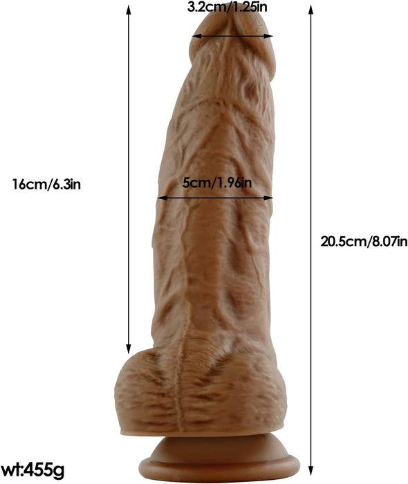 Realistic dildo with strong suction base for perfect play