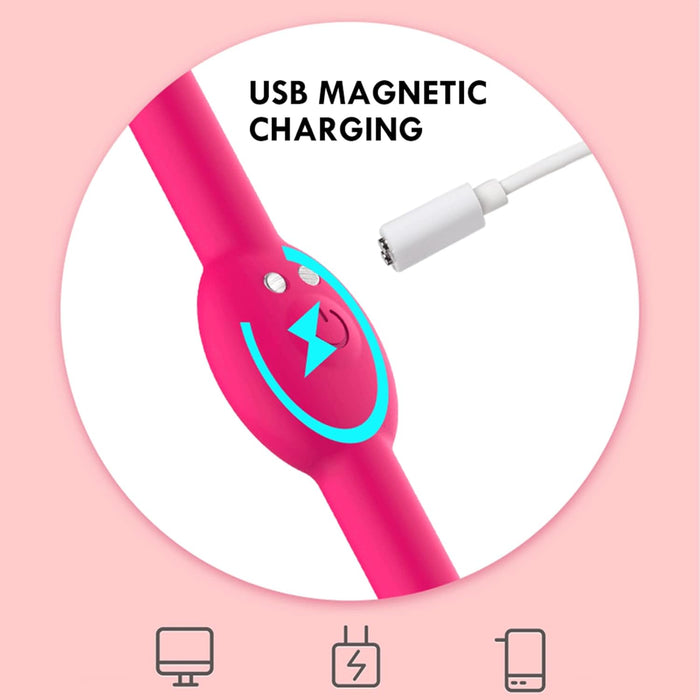 Double silicone anal vibrator with 10 modes and remote control