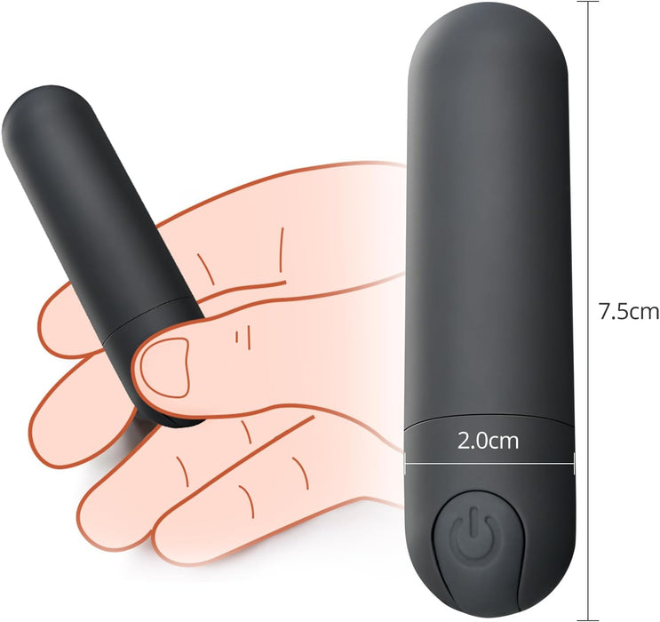 Mini massager with 10 vibration modes and USB charging, portable and waterproof