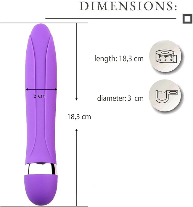 Vibration for women - quiet and powerful 18.3 cm vibrator for solo and couples