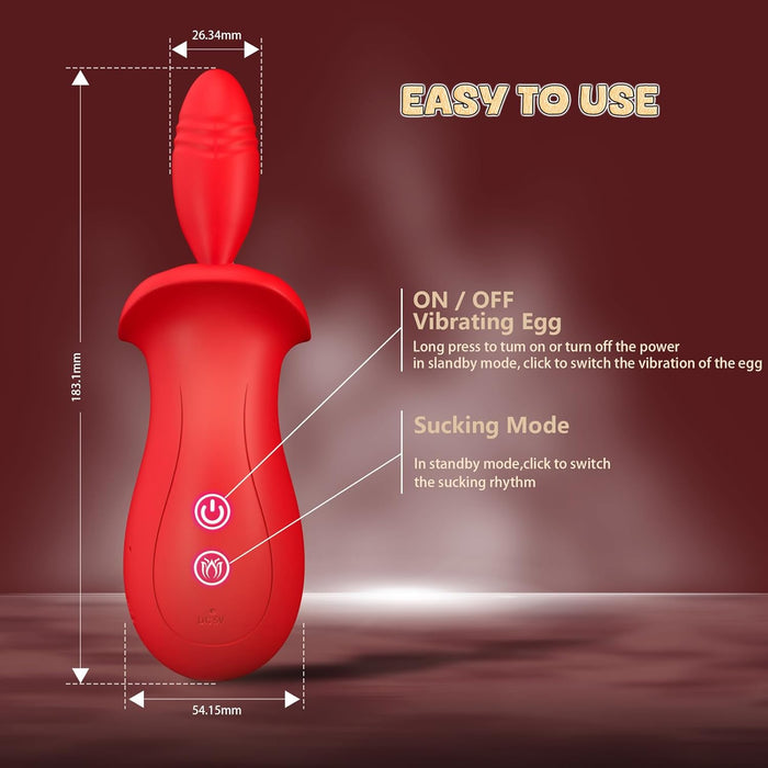 Universal 2-in-1 Clitoral and G-spot Massager with 3 Suction and 10 Vibration Modes