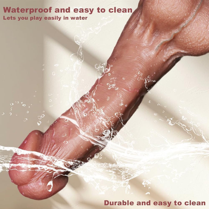 Extra ilgas lankstus realistiškas silikoninis dildo su stipria prisitvirtinimo siurbtuku