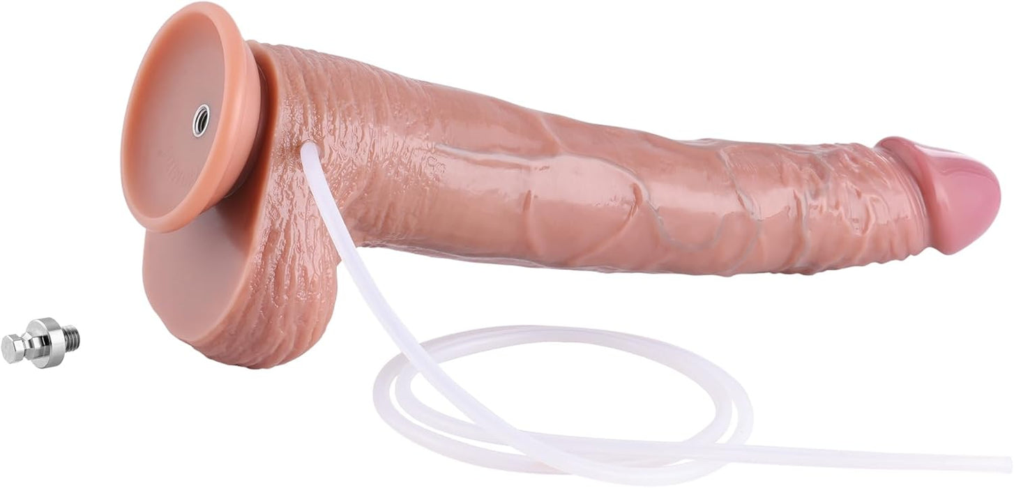 Realistic 30 cm silicone dildo with water spray function