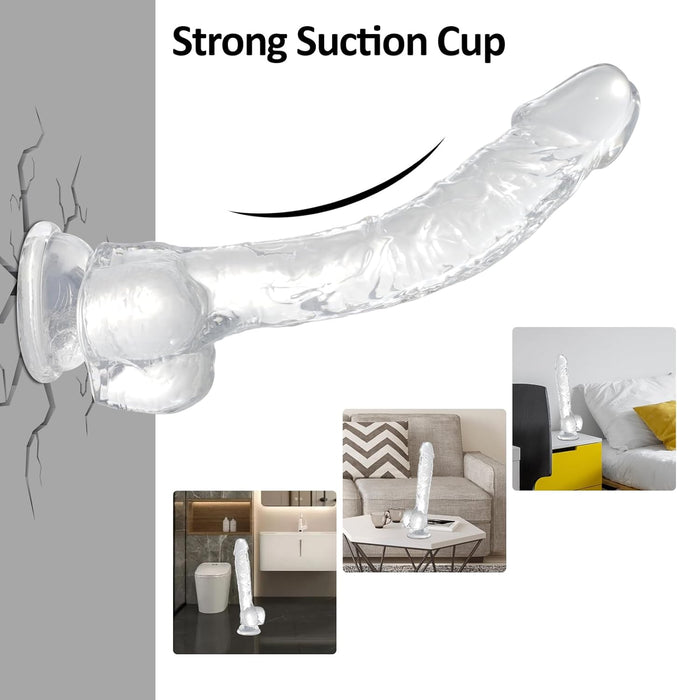 Realistic 35.5 cm long huge dildo with strong attachment base