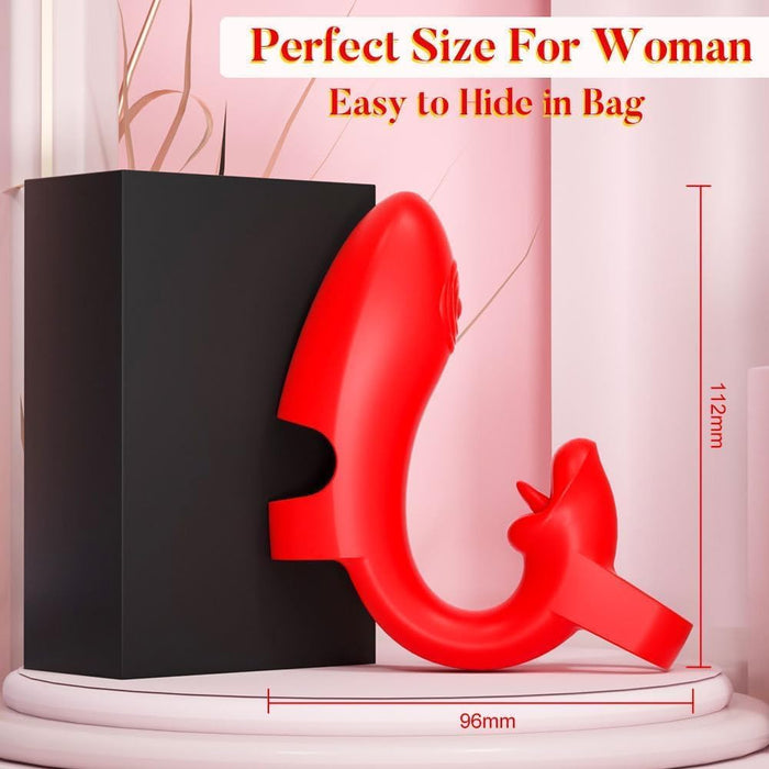 Masažuoklis pirštams su liežuvio funkcija – 10 vibracijos režimų, atsparus vandeniui