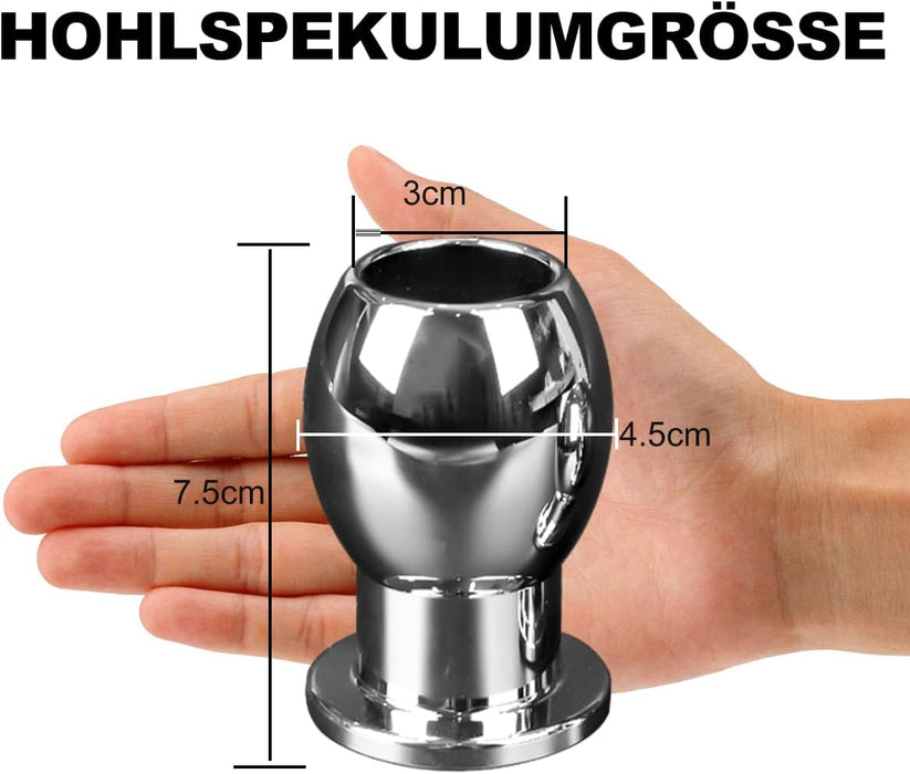 Hollow Metal Anal Plug for Couples - Comfortable Anal and Vaginal Expander