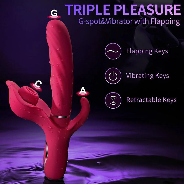 3-in-1 Vibrator for Women with 10 Modes for the Clitoris and G-Spot