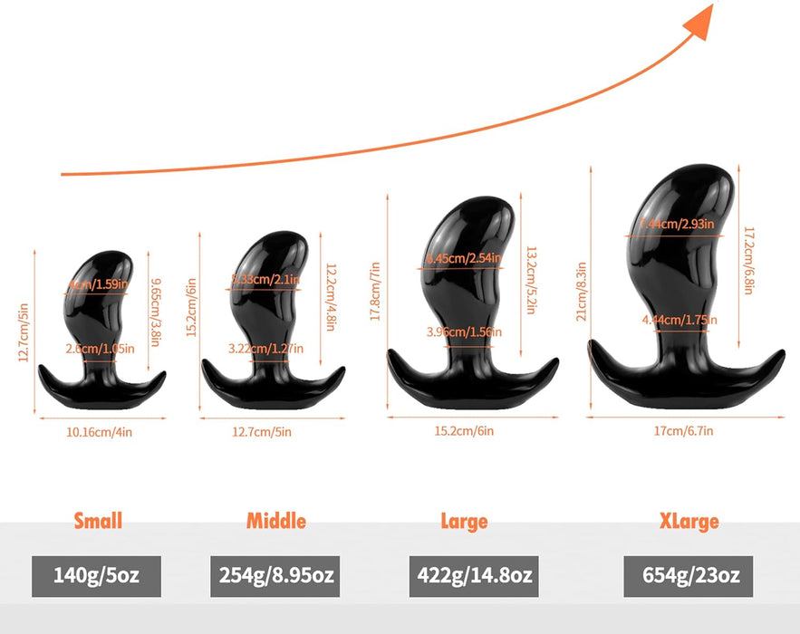 Big black Mango anal massager with soft and flexible TPE