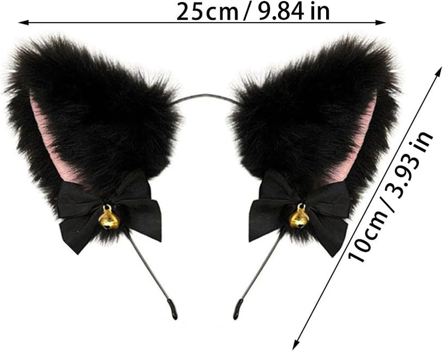 Steel Anal Plug with Fox Tail and SM Accessory Set for Couples