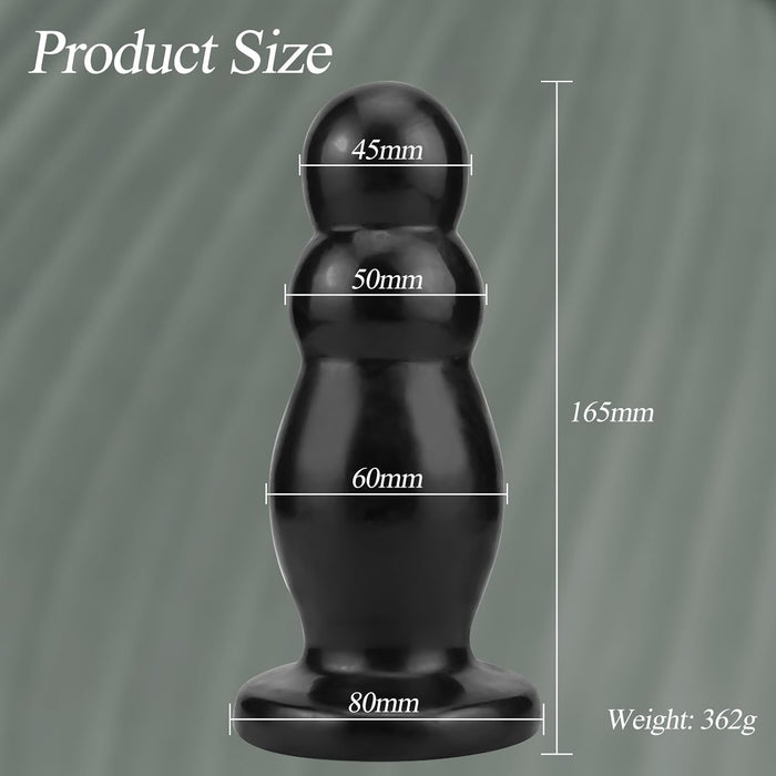 6.0 XXL Anal Plug with 3 Anal Balls and Strong Inflatable Base