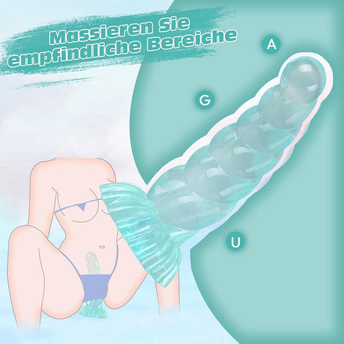 Ergonomiškas pintas dildo su stipria prisisukimo siurbtuku – diskretiškas malonumas
