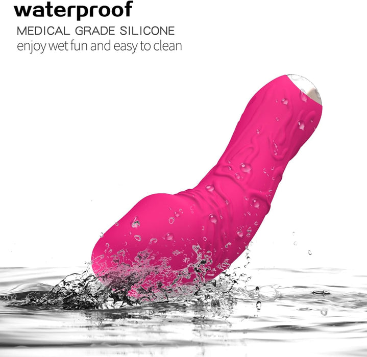 Automatic 2-in-1 double vibrating dildo with penetration function and clitoral stimulator