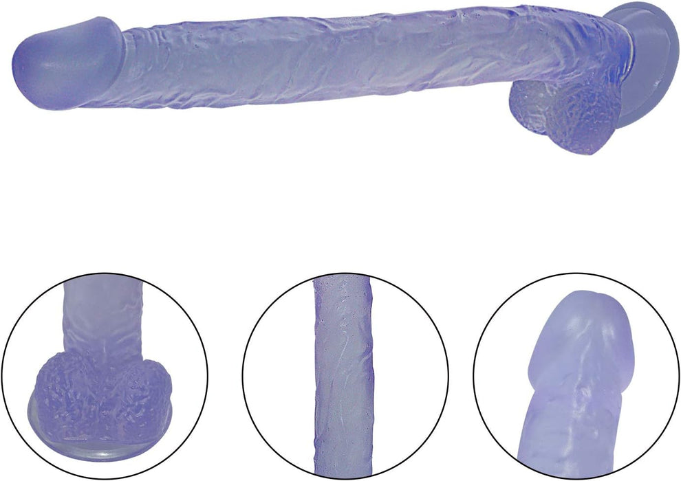 Ilgas ir Realistinis Dildo su Stipria Prisiurbimo Bazė, 40 cm