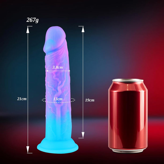 21 cm large realistic strap-on dildo made of liquid silicone with strong screwing