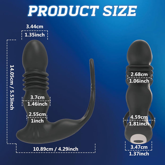 Anal vibrator for men with app and remote control - ergonomic prostate stimulator