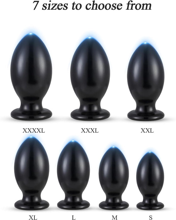 Rugby design anal plug with strong suction cup, 7 sizes for beginners