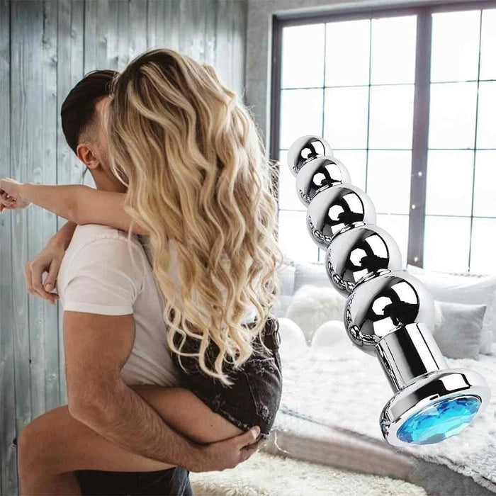 Elegantiškas Nerūdijančio Plieno Analinis Kaištis su 5 Rutuliukais Intymioms Akimirkoms