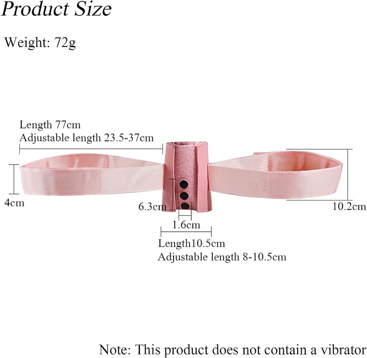 Adjustable strap for vibrator and massage wand for women - comfortable support system