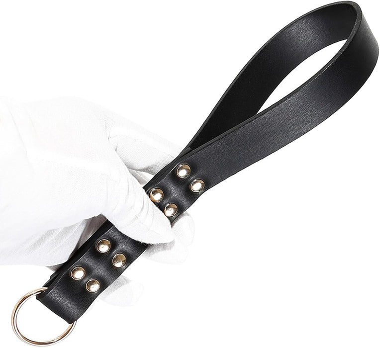 Įvairiapusis BDSM rinkinys su plaktiu, plaktuku, kauke ir rankogaliais