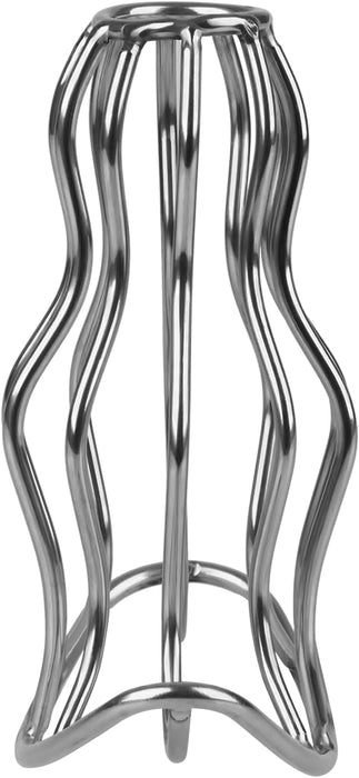 Metal tunnel design anal plug with wavy structure, size L