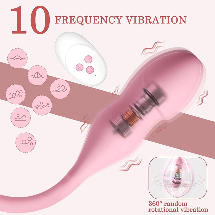 Mini Vibrator and Anal Plug with Pump, 10 Vibration Modes