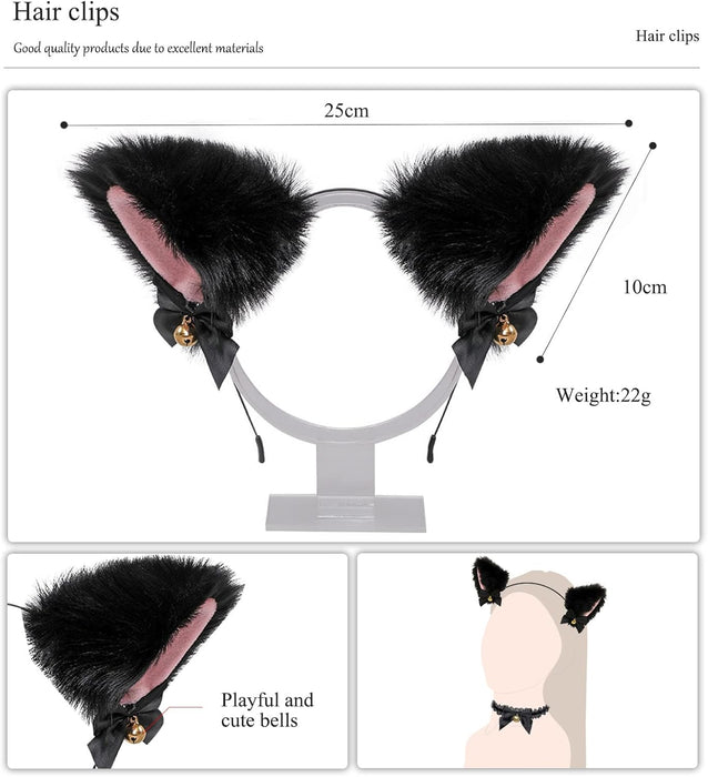 6-piece Cosplay set with tail, handcuffs and eye mask for couples