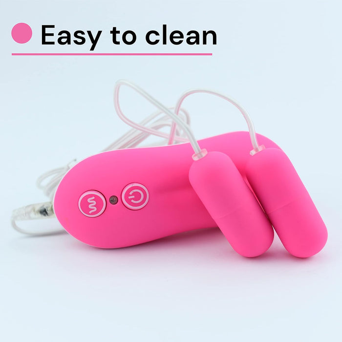 2 Vibro Ei su 20 režimų – tylus, kompaktiškas mini vibratorius moterims rožinis