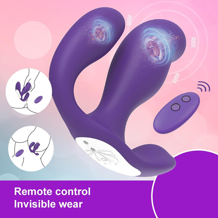 Diskretiškas 3-in-1 drugelio formos vibratorius su 7 režimais ir nuotolinio valdymo pultu