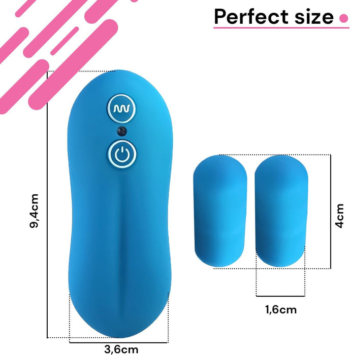 2 Vibro Eggs with 20 Modes – Silent Mini Vibrators with Cord Control for Women