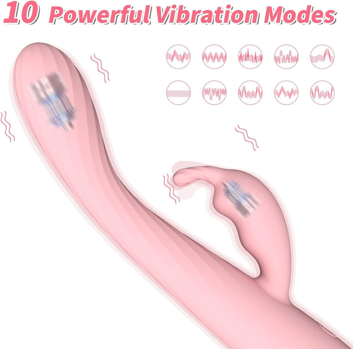 Discreet vibrator with 2 motors for G-spot and clitoral stimulation