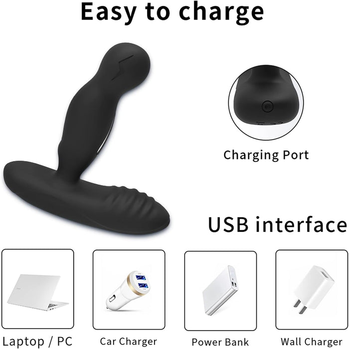 Anal vibrator with 16 vibration and 3 pulse modes, stimulates the prostate point and G-spot