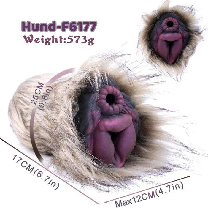 2-in-1 Realistinis Pliušinis Marsupialas su 3D Silikono Kanalais Vyrams