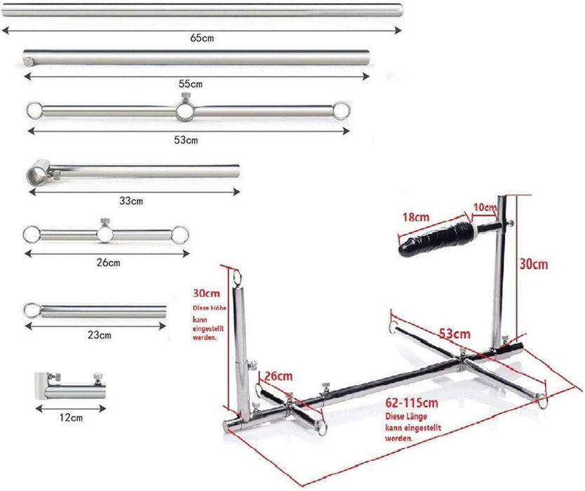 Universal multifunctional BDSM restraint set with adjustable sex machine