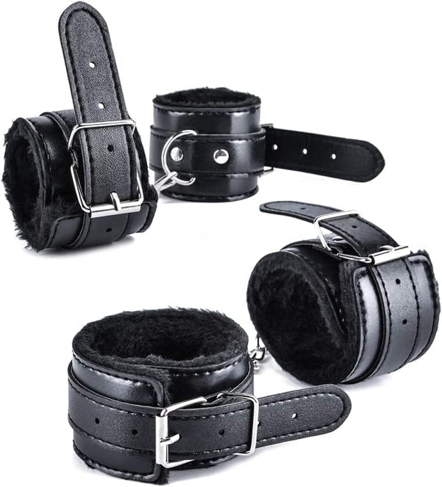 SM Bondage Set with handcuffs and leg cuffs for intimate games