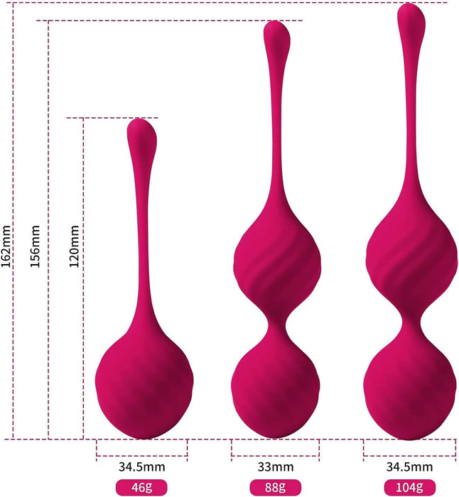 Kegel balls for women – 3 pcs. silicone pelvic floor exerciser