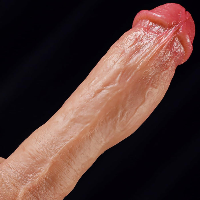 XXL Realistiškas skysčiu užpildytas silikoninis dildo su stipria prisisiurbimo baze