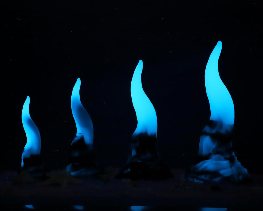 Luminescent 20.5 cm tentacle-shaped dildo for deep C and G-spot stimulation with a strong attachment base