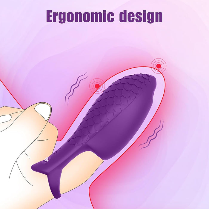 Discreet and ergonomic finger vibrator with 10 vibration modes for women