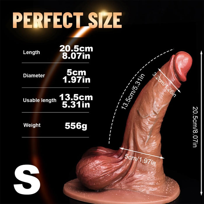 Realistic dildo with strong giant suction cup, realistic design