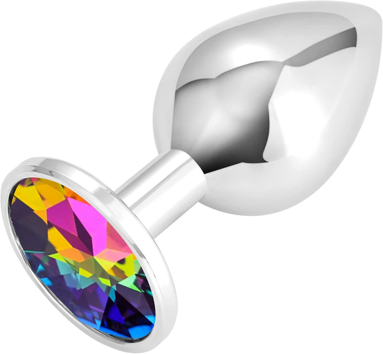 3 dalių metalinis analinis kaištis – vaivorykštės kristalas, 3 dydžių rinkinys