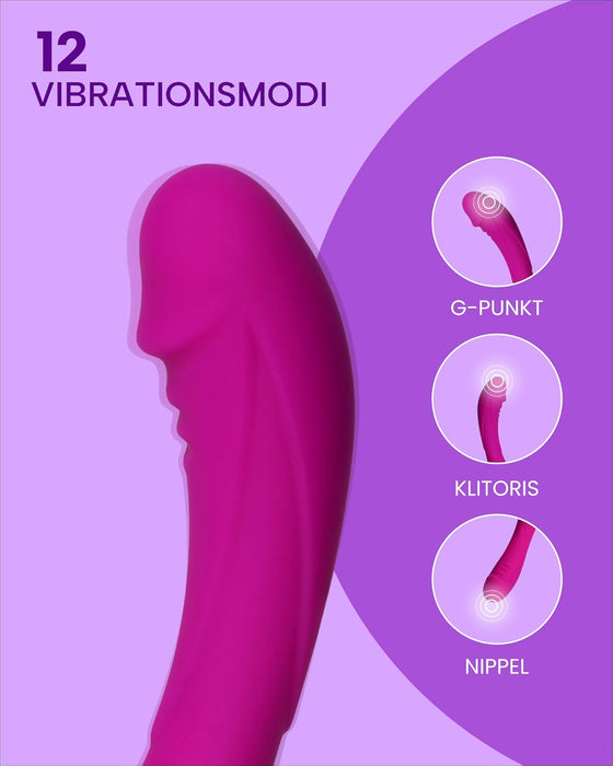 Leise G-spot vibrator for women and couples - 10 vibration modes for pleasure