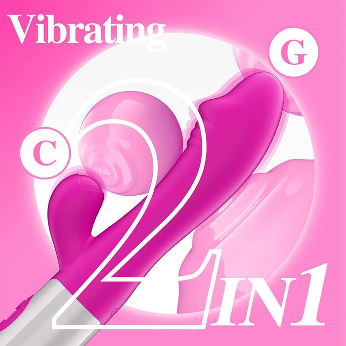 Elegant Rabbit Vibrator with 7 Modes, Stimulates the Clitoris and G-Spot