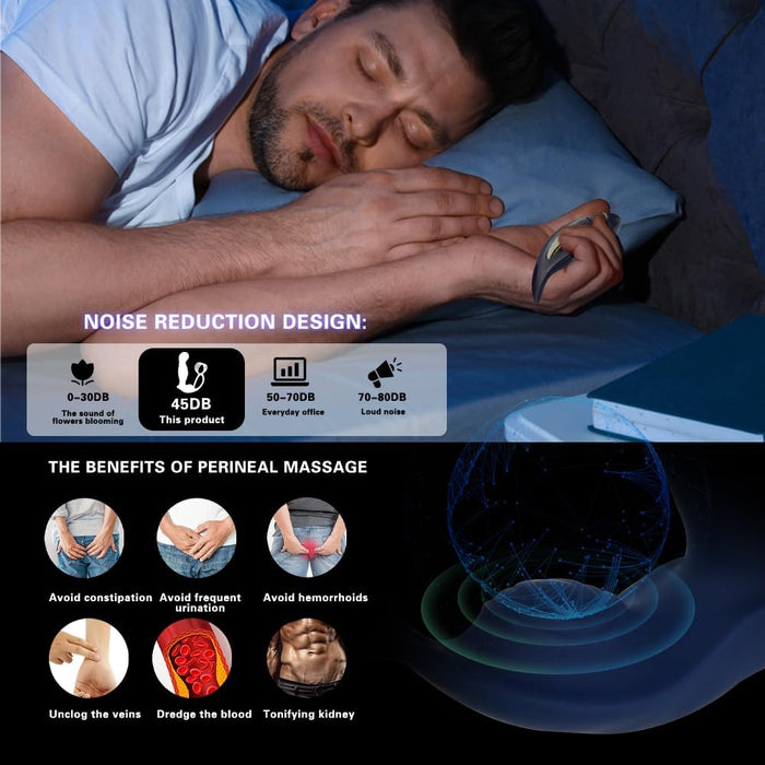 Double prostate vibrator rings for men with 10 vibration modes and remote control function
