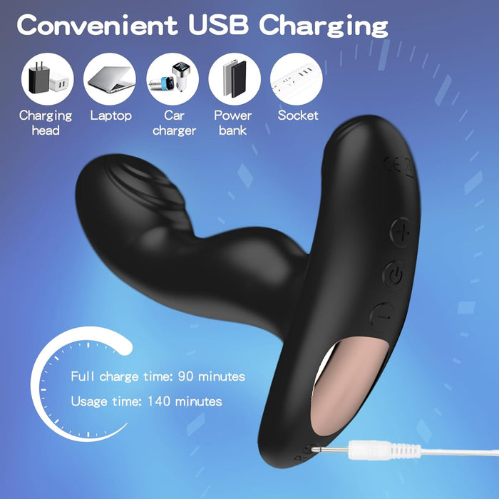 Comfortable 3 in 1 Anal Vibrator for Men with 20 Vibration Modes