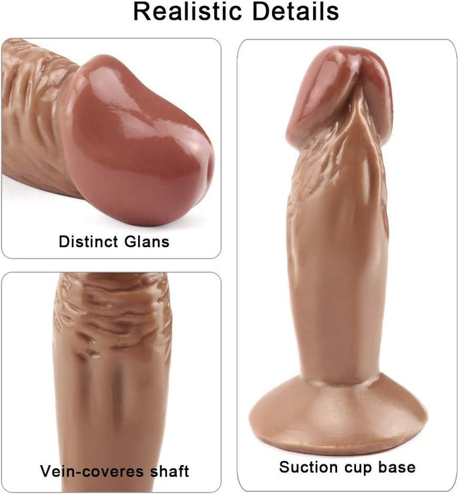 12 cm Realistinis Minkštas Dildo su Saja ir Tikrovišku Dizainu