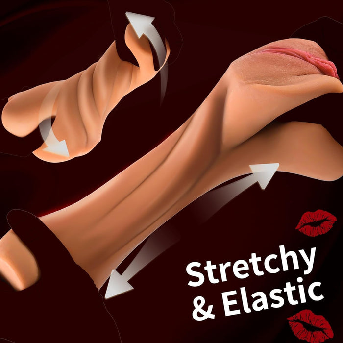 Realistic pocket masturbator for men with heating function and case