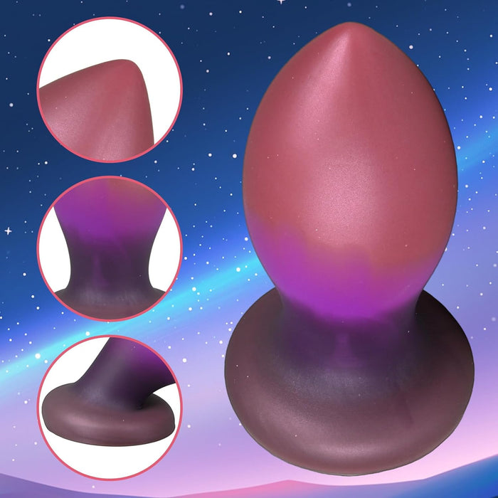 Skystas silikoninis analinis kaištis su stipriu siurbtuku – patogiai ir estetiškai