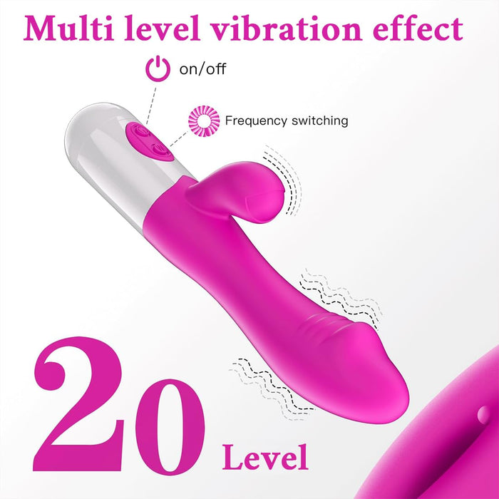 Elegant Rabbit Vibrator with 7 Modes, Stimulates the Clitoris and G-Spot
