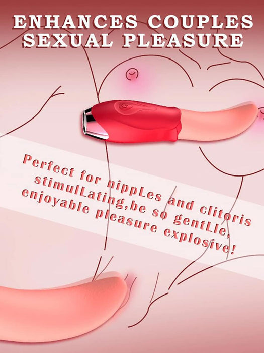 Leisi, Realistic Vibrating Clitoral Tongue Massager with 10 Modes