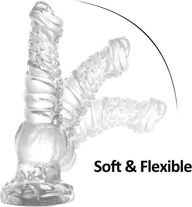 24 cm didelis tentaklio formos dildo su stipria prisitvirtinimo baze